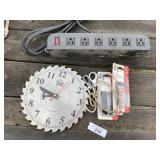 Power Strip and Sawblade Clock