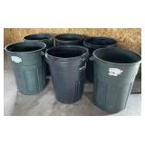 6 - Poly Trash Cans