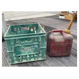 Fuel Can and Milk Crate