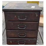 Wood Parts Cabinet and Contents