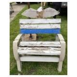 Park Bench with Eagle
