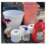 Trash Cans, Cleaners, Toilet Paper