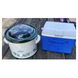 Crock Pot and Small Cooler