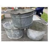 3 - Galvanized Buckets
