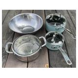 Cuisinart Pans and Stainless Mixing Bowl