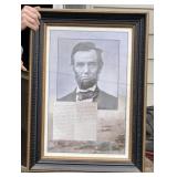 Framed Abraham Lincoln Print
