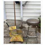 Shop Stool and Mop Bucket