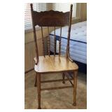 Pressed Back Oak Dinette Chair