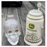 John Deere Sign & Skull Bottle