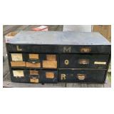 Multi Drawer Parts Cabinet & Contents