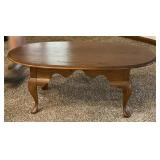 Oval Coffee Table on Queen Anne Legs