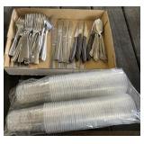 Disposable Cups, Stainless Flatware