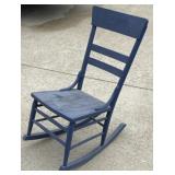 Primitive Painted Sewing Rocker