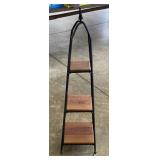 45' Metal Stand with Wood Shelves