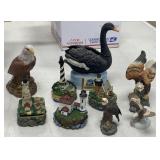 Lighthouses and Eagle Figurines