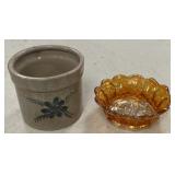 Carnival Glass and Stoneware