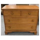 Maple 4 Drawer Lowboy Dresser