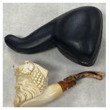 Meerschaum Decorative Carved Pipe