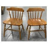 2 - Oak Dinette Chairs