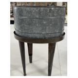 Galvanized Tub on Stand