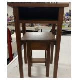 Unique Walnut Gossip Telephone Table