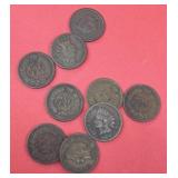 9 - Different Date Indian Head Cents