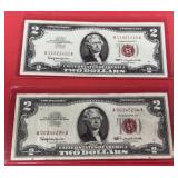 2 - 1963 $2 Red Seal Notes