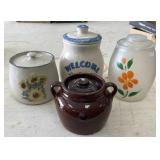 Stoneware and Glass Cookie Jars