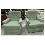2 - Mint Green Arm Chairs