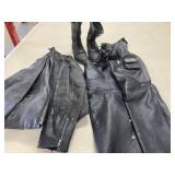 Motorcycle Chaps, Coat, Boots