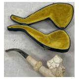 Meerschaum Decorative Carved Pipe
