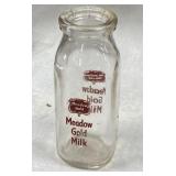 Meadow Gold Half Pint Milk Bottle