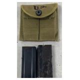 2 - M1 Carbine Magazines & Mag Pouch