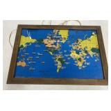 Lighted World Time Map