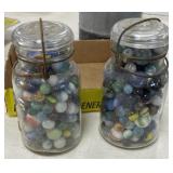 2 - Quart Jars of Marbles