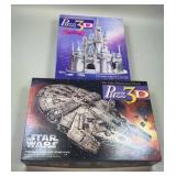 Two 3D Puzzles Cinderella and Star Wars