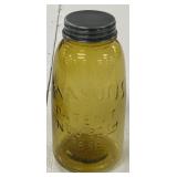 Half Gallon Amber Mason Jar