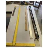Squares, Level and Saws
