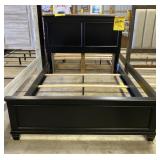 Queen Size Modern Black Finish Bed