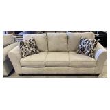 3 Cushion Sofa and Throw Pillows