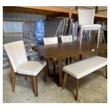 6' Dining Room Table, 4 Chairs, Bench