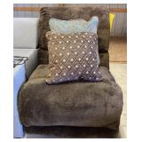 Armless Chair & 2 Throw Pillows