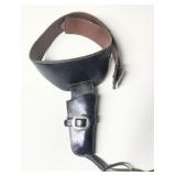 Black Leather Gun Belt & Holster