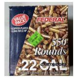 550 rnds Federal .22LR Ammo