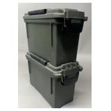 2 - .30 Cal Plastic Ammo Cans