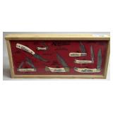 7pc Schrade Schrimshaw Knife Set in Display