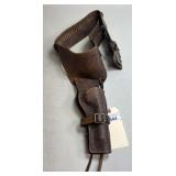 Brown Leather Gun Belt & Holster
