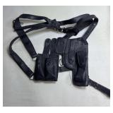 Black Leather Shoulder Holster w/ Mag Holder