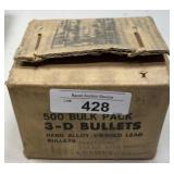 500ct 3-D .38/.357 Cal 158 gr SWC Lead Bullets