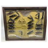 20pc Parker Frost Cutlery Knife Set & Display Case